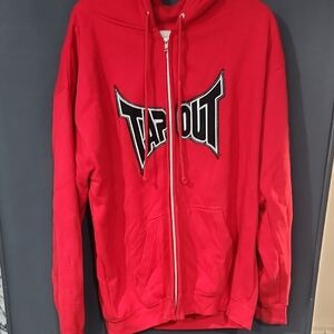 Tapout Red Lightweight Jacket with Bold Graphic Design